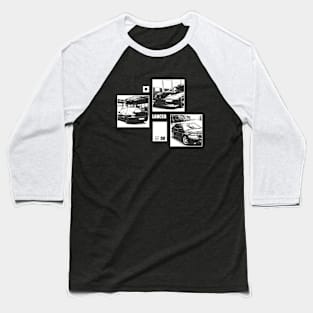 MITSUBISHI LANCER EVO IX Black 'N White Archive (Black Version) Baseball T-Shirt